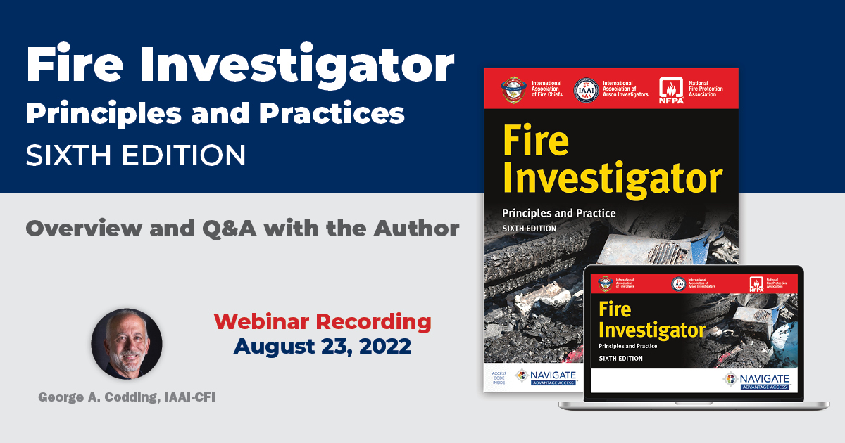 Fire Investigator 6E Webinar Resource Center Image